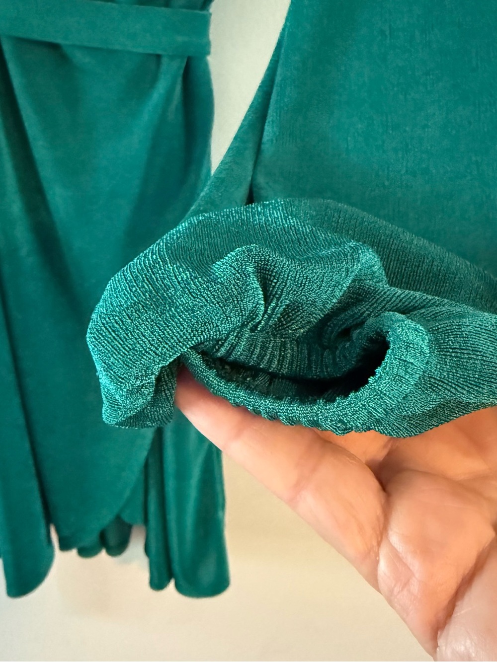 Wild Fable Green Velvet Wrap Robe Dress - Picture 6 of 9